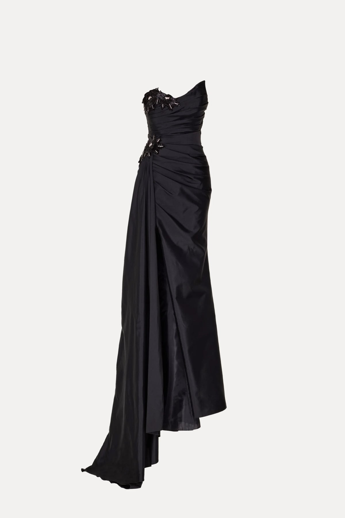 Tarik Ediz - 99096 - One-Shoulder Draped Gown with High Slit