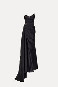 Tarik Ediz - 99096 - One-Shoulder Draped Gown with High Slit