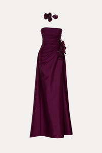 Tarik Ediz - 99106 - Vittoria Strapless Gown with Floral Appliqué