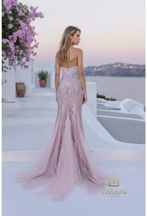Terani - 261P6191 - One-Shoulder Beaded Mermaid Gown