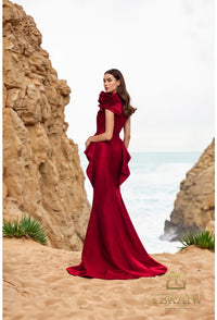 Terani Couture - 252E5546 - Fit and Flare Gown with Peplum Detail