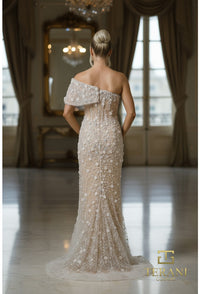 Terani Couture - 261GL6756 - One-Shoulder Gown with Illusion Bodice
