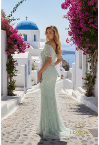 Terani Couture - 261GL6756 - One-Shoulder Gown with Illusion Bodice