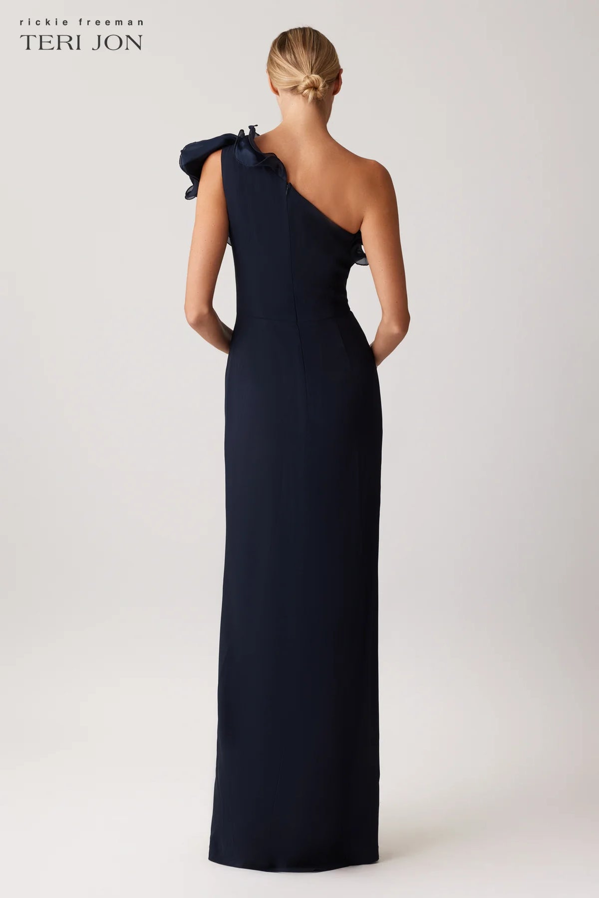 Teri Jon - 249043 - One-Shoulder Gown with Cascading Ruffle Detail Teri Jon - 249043 - One-Shoulder Gown with Cascading Ruffle Detail