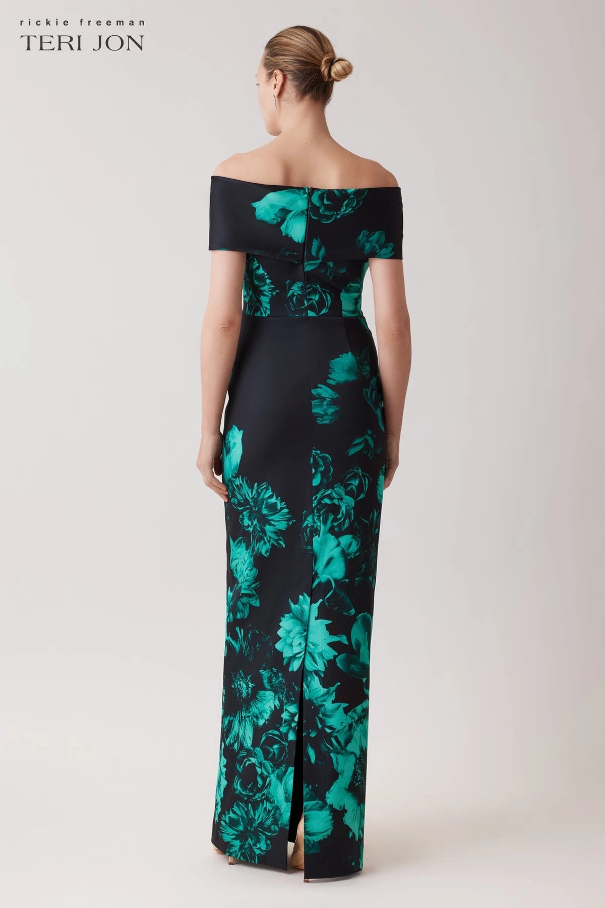Teri Jon - 257008 - Off-the-Shoulder Floral Column Gown Madeline's Boutique Boca Raton Teri Jon - 257008 - Off-the-Shoulder Floral Column Gown Madeline's Boutique Boca Raton