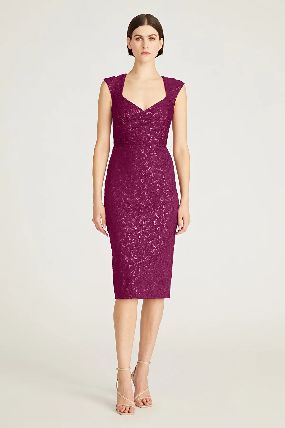 THEIA - 88110275 - OMNIA FITTED COCKTAIL DRESS Sangria / 10 THEIA - 88110275 - OMNIA FITTED COCKTAIL DRESS Sangria / 10