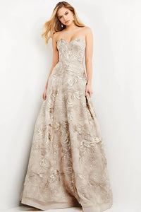 Jovani - 04441 - A Line Sweetheart Neck Evening Gown
