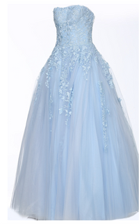 Radiant Elegance: JVN1831 Tulle Prom Ballgown in Toronto, Boca Raton | Madeline's Boutique.  Color of The dress in the picture is light blue..