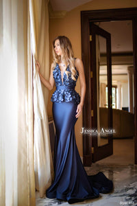 Jessica Angel - 455 - Long 3D Flower Dress